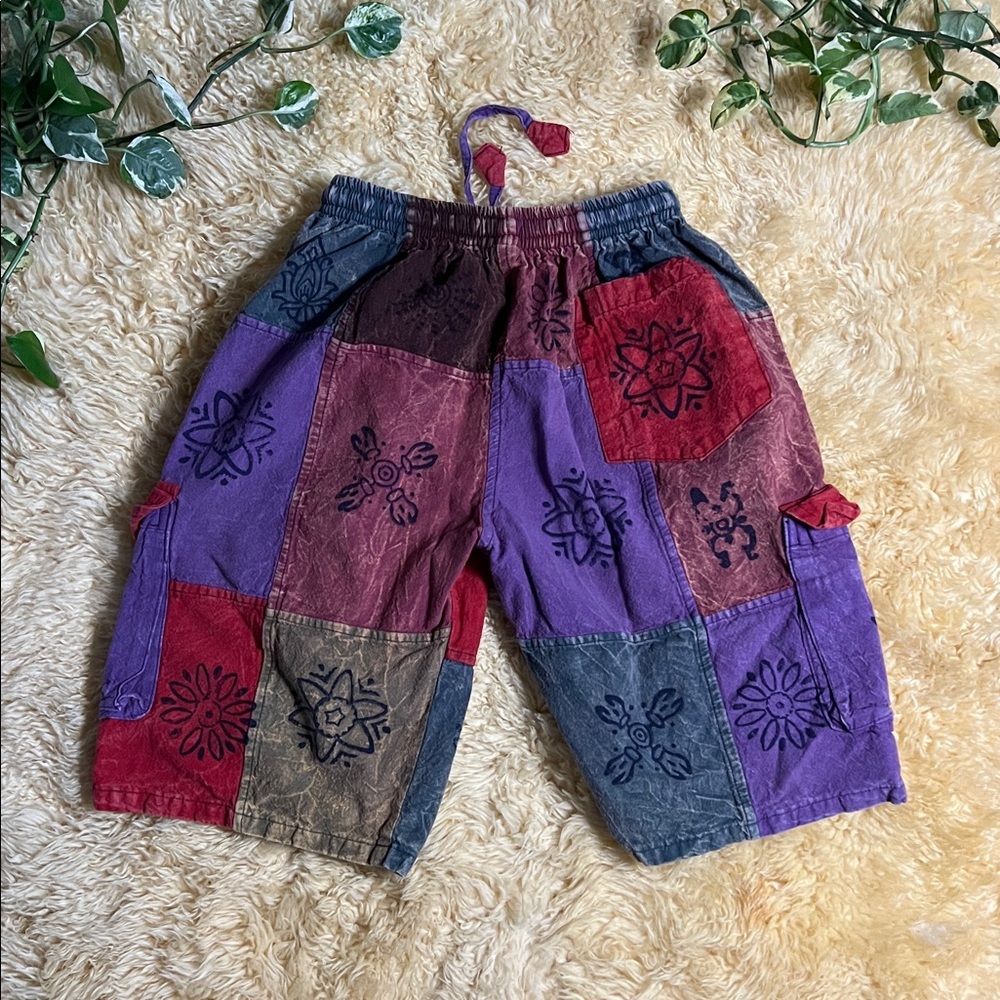 Patchwork Kantha Nepal Shorts - image 6